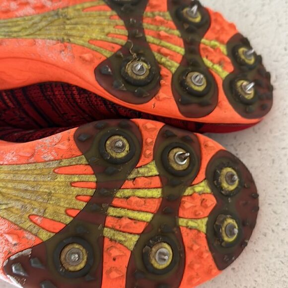 Saucony Men Cleats Carrera XC 3 Running Orange Red Black Track Spike 9 1/2 Shoe - Picture 4 of 13